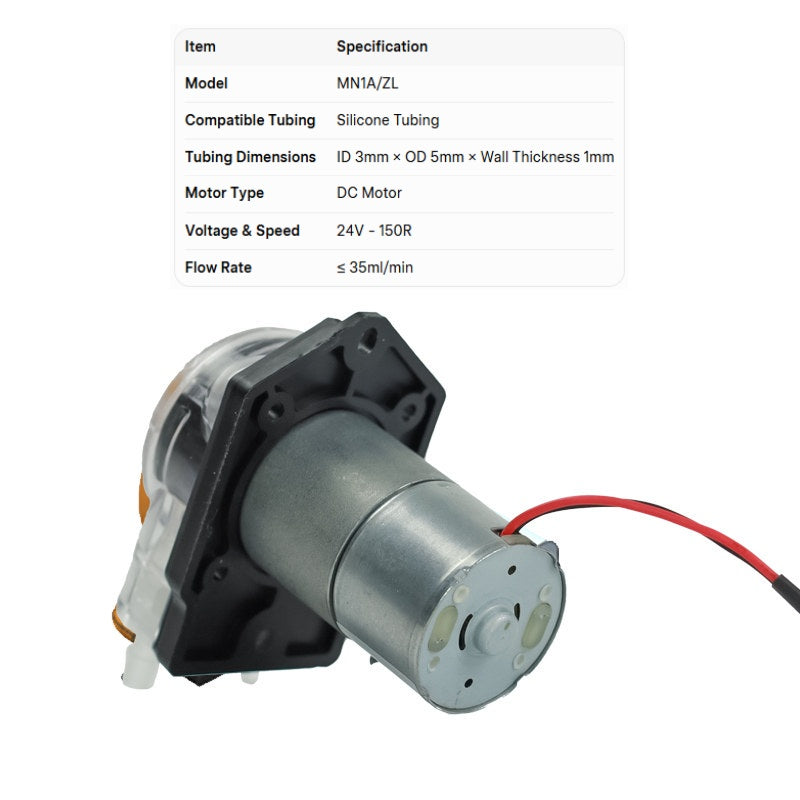 MN1A Compact Peristaltic Pump | Low-Pulse Precision Fluid Transfer, Flow Rate ≤135ml/min