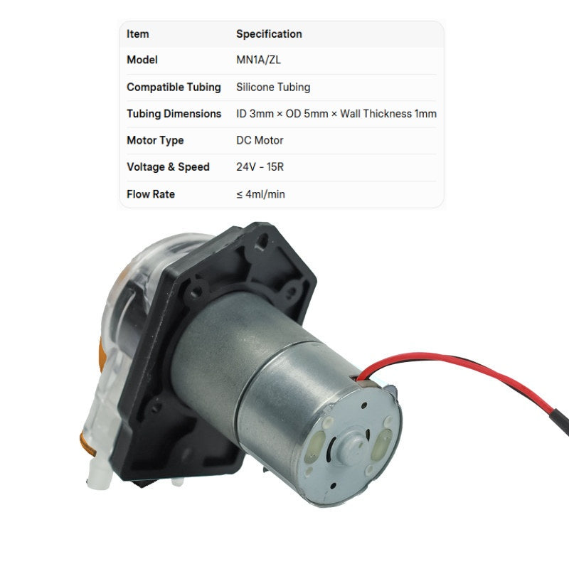 MN1A Compact Peristaltic Pump | Low-Pulse Precision Fluid Transfer, Flow Rate ≤135ml/min