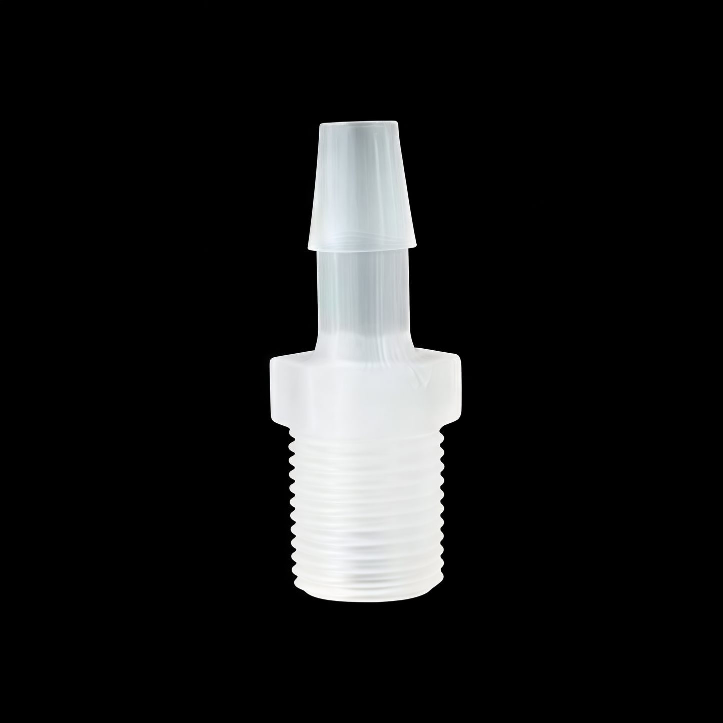 Plastic Threaded Barb Connector | Food-Grade PP 1/8NPT & 1/4NPT Male Thread Straight Pipe Fittings