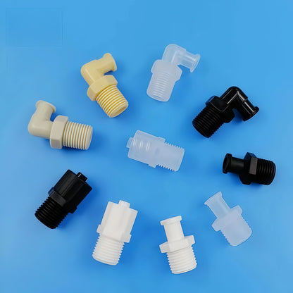 Luer Lock to G1/8 Threaded Elbow Tube Connector - Male/Female PP