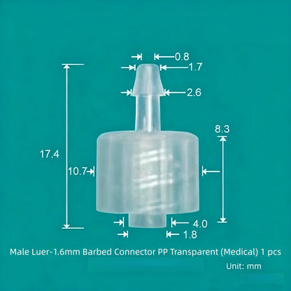 Luer Fittings Barb Luer Lock Adapters Plastic, PP, Medical Luer Fittings Tube Connection