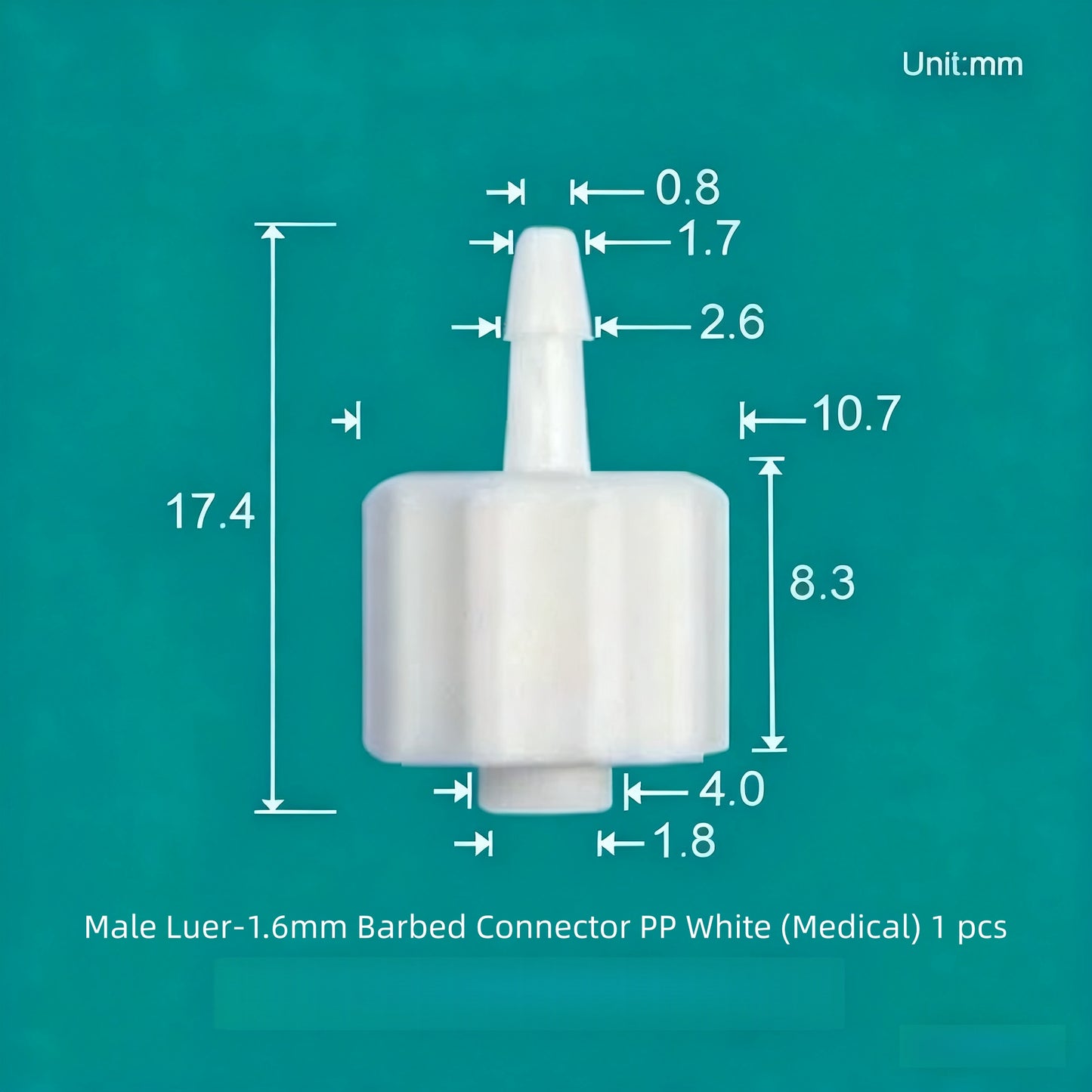 Luer Fittings Barb Luer Lock Adapters Plastic, PP, Medical Luer Fittings Tube Connection