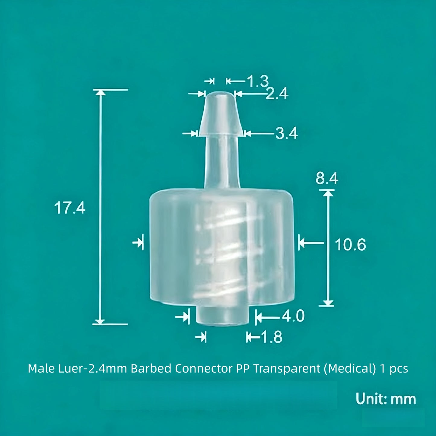 Luer Fittings Barb Luer Lock Adapters Plastic, PP, Medical Luer Fittings Tube Connection