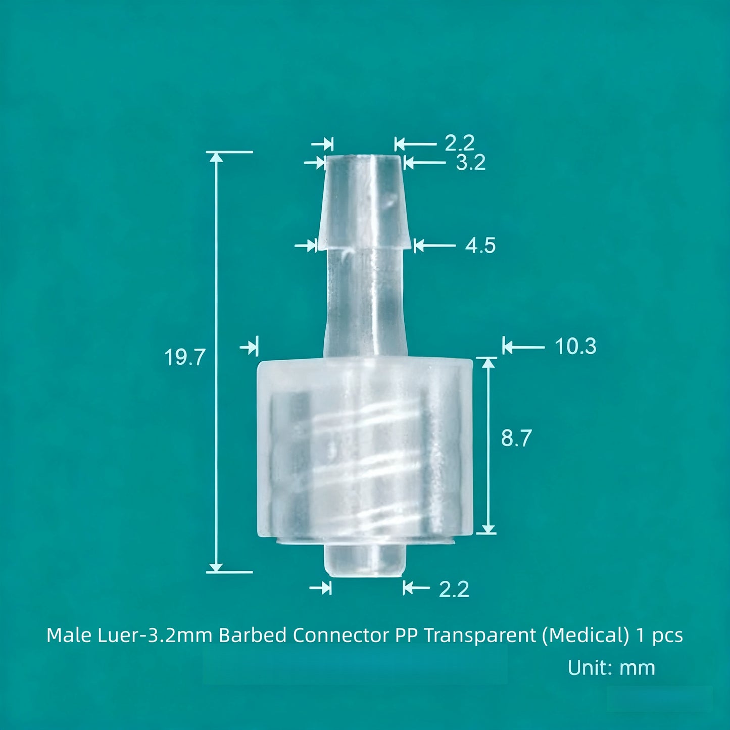Luer Fittings Barb Luer Lock Adapters Plastic, PP, Medical Luer Fittings Tube Connection