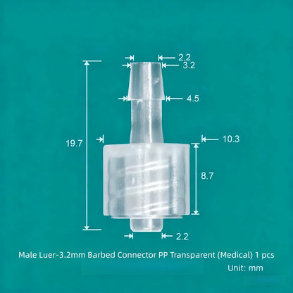 Luer Fittings Barb Luer Lock Adapters Plastic, PP, Medical Luer Fittings Tube Connection