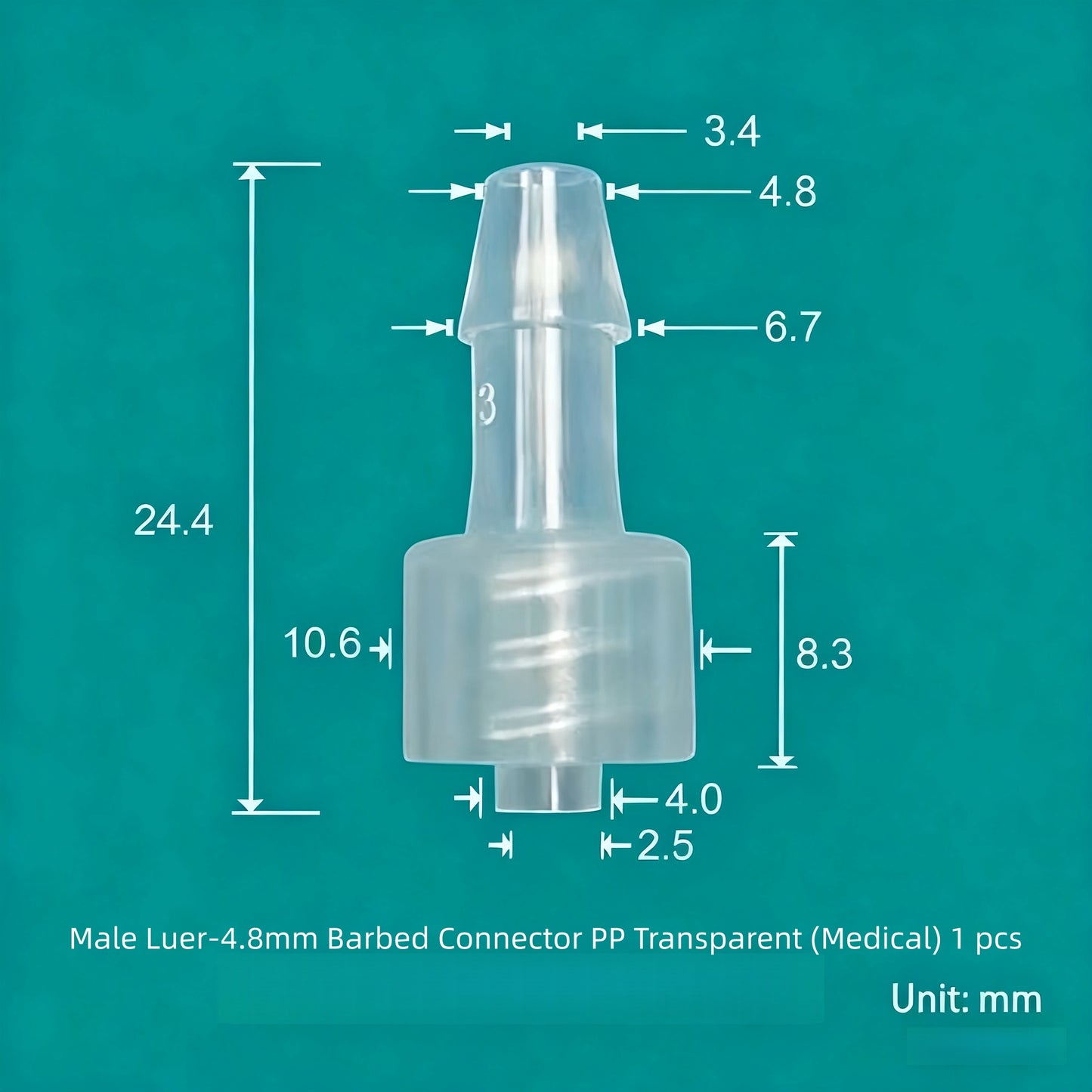 Luer Fittings Barb Luer Lock Adapters Plastic, PP, Medical Luer Fittings Tube Connection