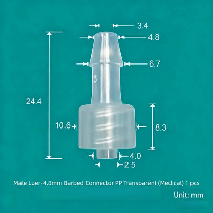 Luer Fittings Barb Luer Lock Adapters Plastic, PP, Medical Luer Fittings Tube Connection
