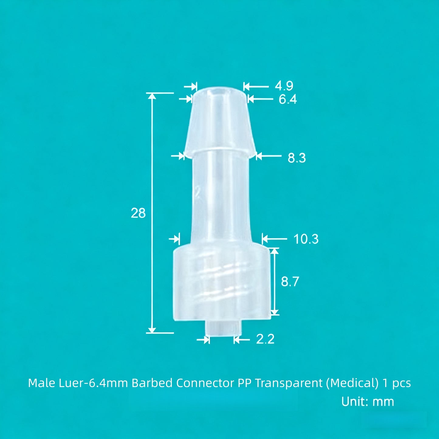 Luer Fittings Barb Luer Lock Adapters Plastic, PP, Medical Luer Fittings Tube Connection