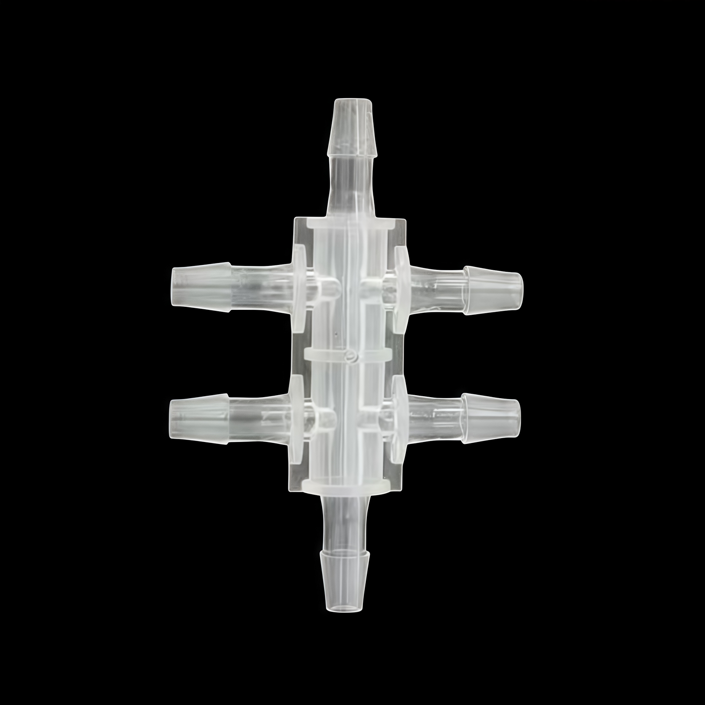 Multi-Way Six Ports Barb Fittings Plastic Barbed Connectors for Tubing and Fluid Systems
