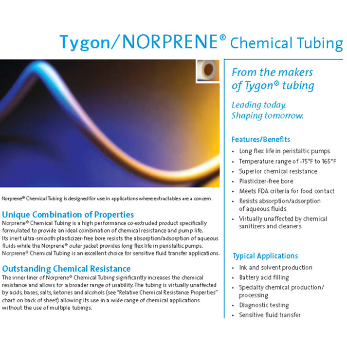 Norprene Tygon-chemical Chem-Durance PTFE Pump Squeezing Tubing