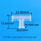 Plastic Double Female Luer Thread T/Y Shaped Tee Adapter – Female Luer to Luer Lock Syringe Connector