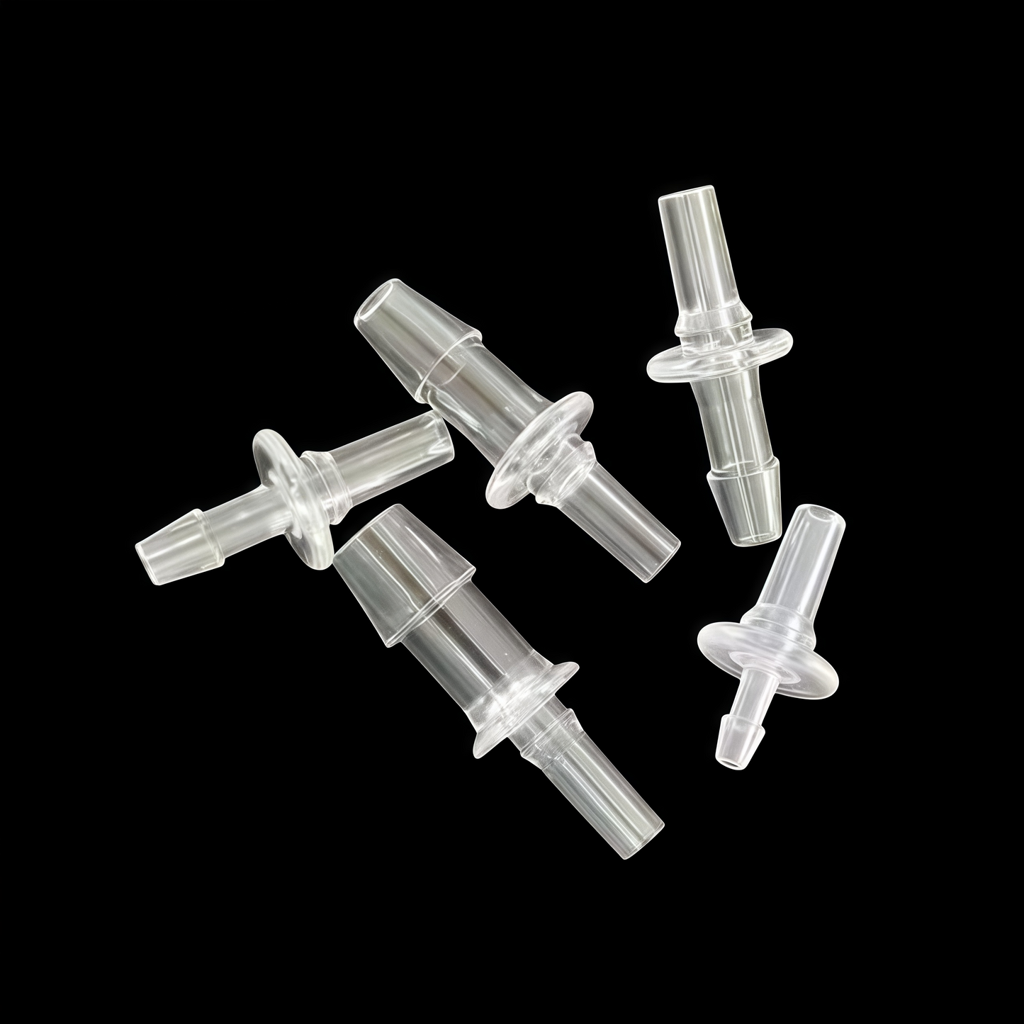 Polycarbonate Luer Hose Barb Adapter - PC Luer Lock to Barb Fitting Connector
