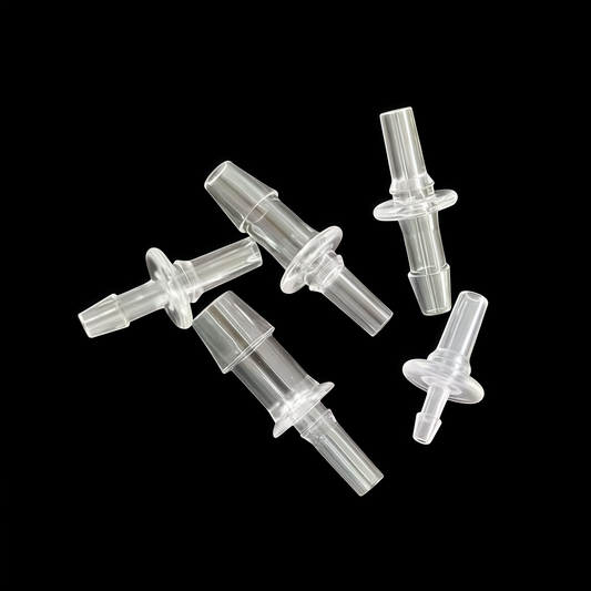 Polycarbonate Luer Hose Barb Adapter - PC Luer Lock to Barb Fitting Connector
