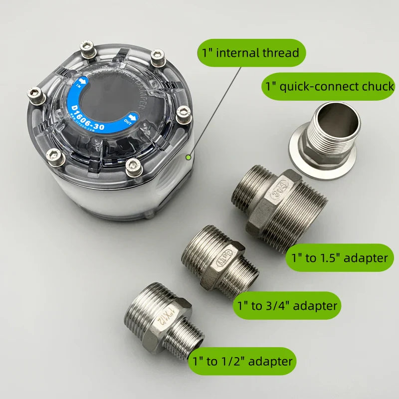 Stainless Steel Pulse Dampener with  Fittings - Corrosion Resistant HPLC Dampener
