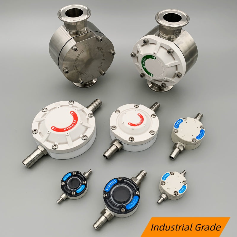 White Pulse Dampener with Fittings - OEM Custom HPLC Pulsation Dampener Kit
