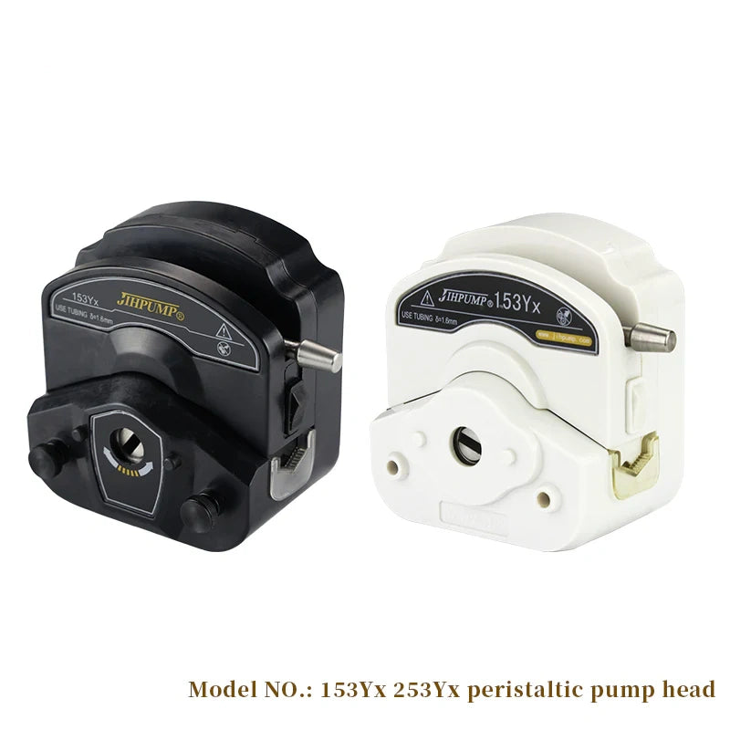 153Yx 253Yx Peristaltic Pump Head Black and White Comparison - Quick Load Flip-Top Pump Head for Lab and Industrial Use
