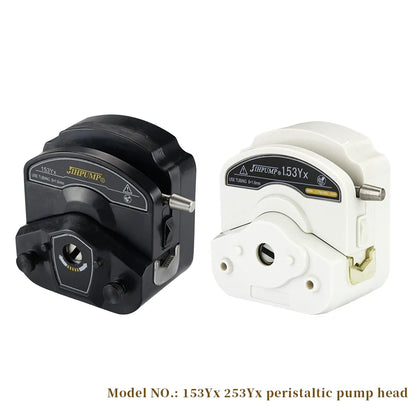 153Yx 253Yx Peristaltic Pump Head Black and White Comparison - Quick Load Flip-Top Pump Head for Lab and Industrial Use

