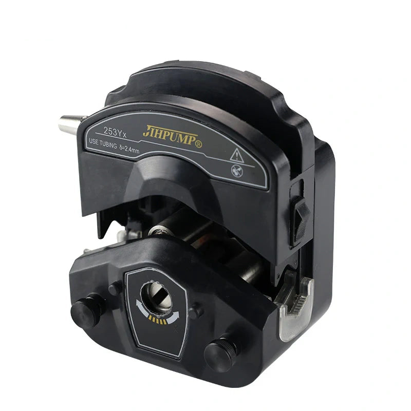 Quick Load YZ15 YZ25 peristaltic pump head white housing flip-top tube loading design
