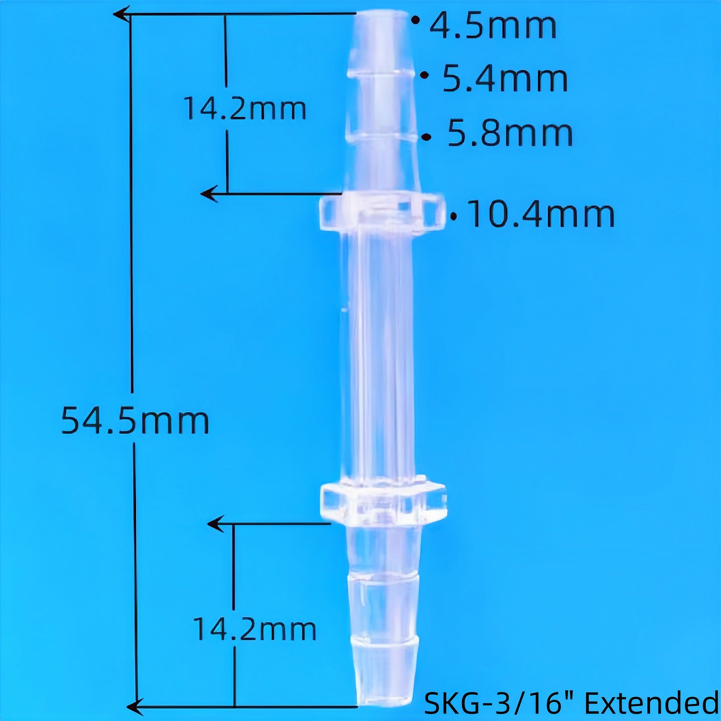 Equal Barb Hose Fittings – Food Grade Plastic Tube Connectors (PP)