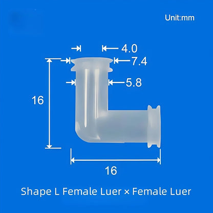 Female × Female Luer Lock Fittings,Male × Male Luer Lock Tube Connector ,PP