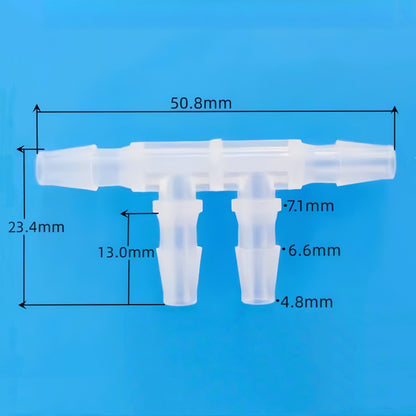 4 Way T-Splitter Union Fitting Pipe Cross Intersection for Tubing ID 6.4mm 7.9mm 3.9mm~11.1mm 9.5mm 11.1mm