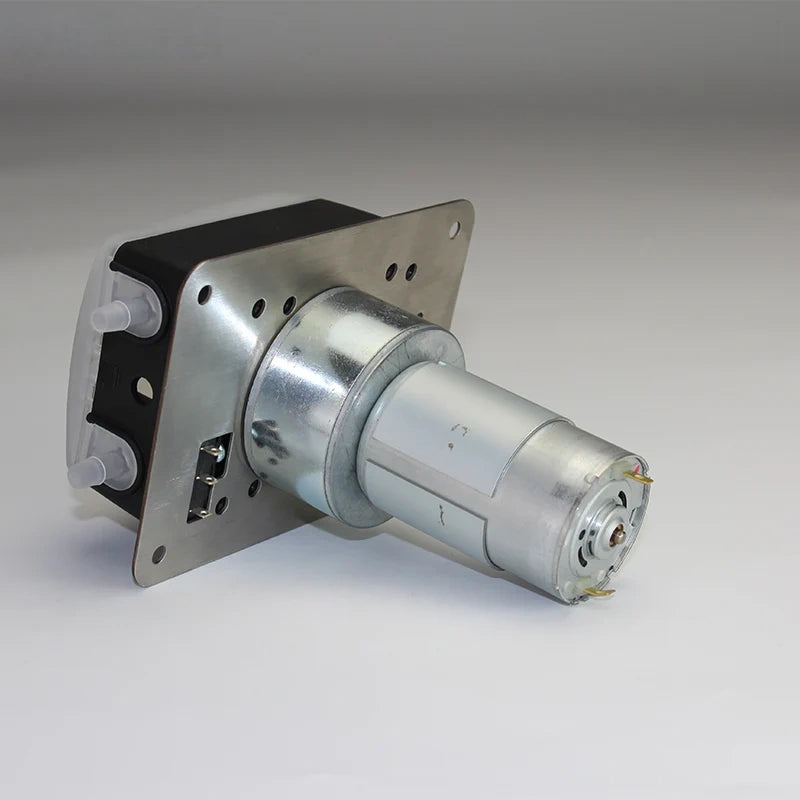 DC Motor Peristaltic Pump with Metal Housing and Panel Mount Bracket, OEM High Flow Liquid Transfer Pump
