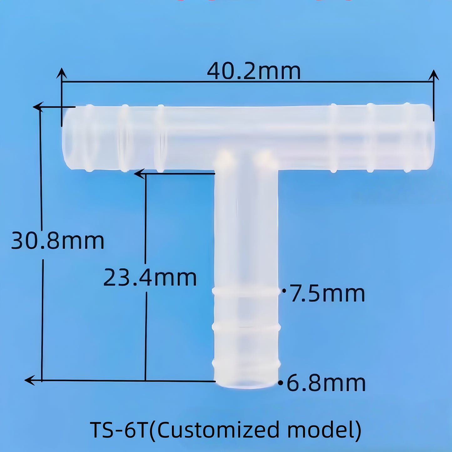 Equal Diameter T-Type Barbed Tee Connector – Durable PP Plastic Hose Joint for Secure and Leak-Free Plumbing