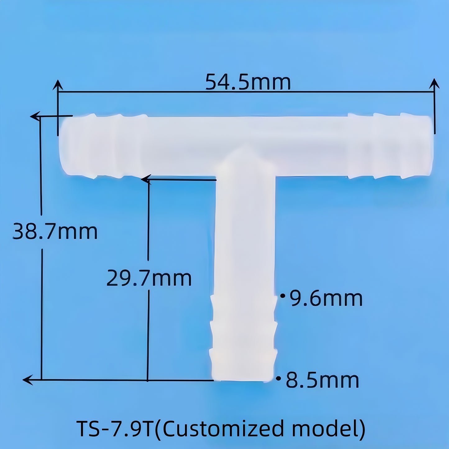 Equal Diameter T-Type Barbed Tee Connector – Durable PP Plastic Hose Joint for Secure and Leak-Free Plumbing
