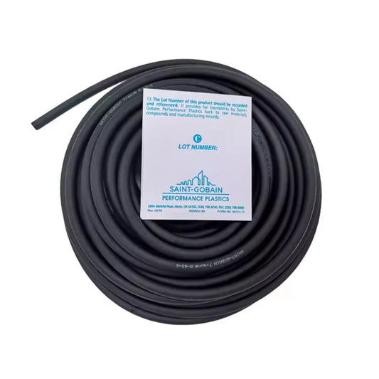 TYGON NORPRENE A-60-G Peristaltic Pump Tubing 15m Pack - Saint-Gobain black industrial hose, -60°C to 135°C, chemical resistant
