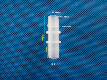 Translucent PP plastic equal barb fitting hose connector non-toxic odorless
