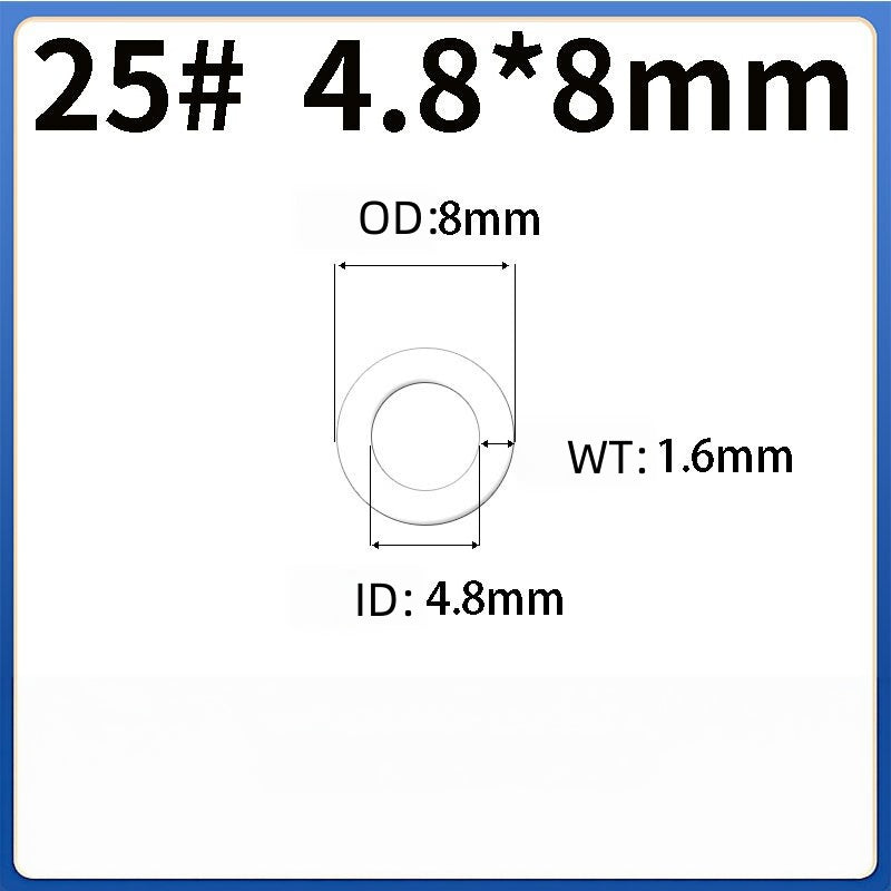 Tygon F-4040-A tubing size diagram for size 25#: 4.8 mm inner diameter, 8 mm outer diameter, 1.6 mm wall thickness
