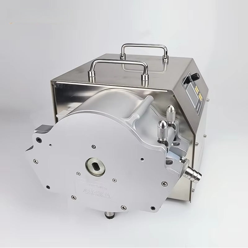 WT-300CAS/483KA Peristaltic Pump – Graphic LCD Display Showing Speed and Flow Rate
