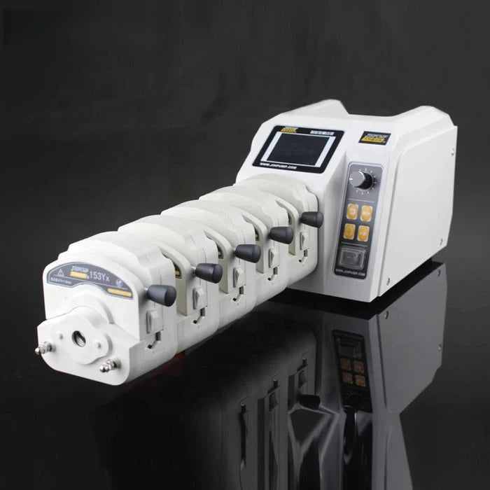WT-600CA Multi-Channel High Flow Peristaltic Pump with LCD Display and 6 Pump Heads - Industrial Dosing Pump
