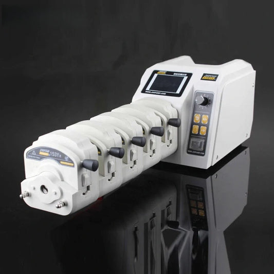 WT-600CA Multi-Channel High Flow Peristaltic Pump with LCD Display and 6 Pump Heads - Industrial Dosing Pump

