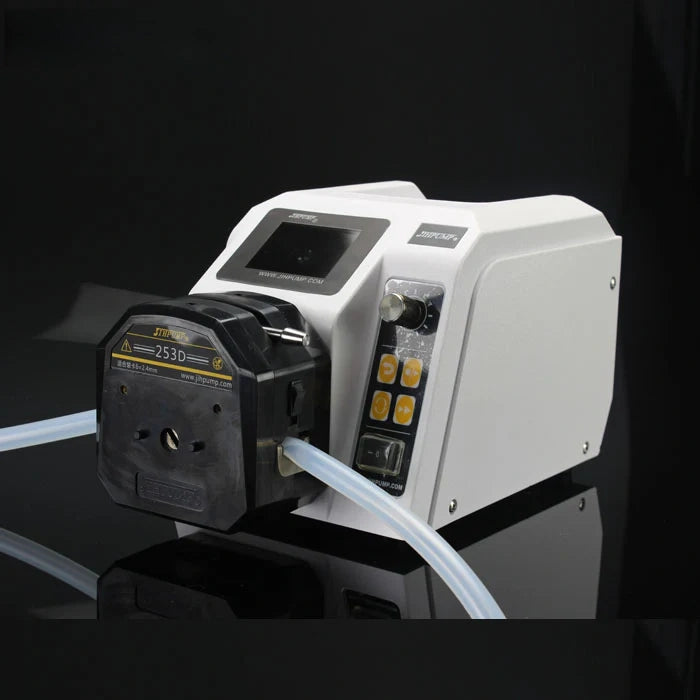 WT-600CA Peristaltic Pump with 253D Pump Head and Silicone Tubing - High Flow Industrial LCD Timer Dosing Pump
