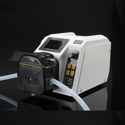 WT-600CA Peristaltic Pump with 253D Pump Head and Silicone Tubing - High Flow Industrial LCD Timer Dosing Pump
