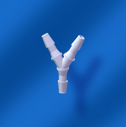 Plastic Y Barbed Fittings Three Way Tube Connectors 1/16 To 1/2 Food Grade