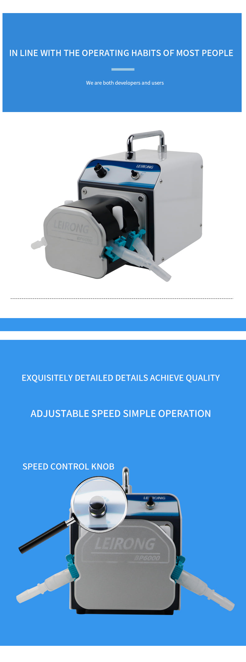 ZP6000 High Flow Dual Channel Peristaltic Pump 280-5800ml/min Variable Speed Reversible