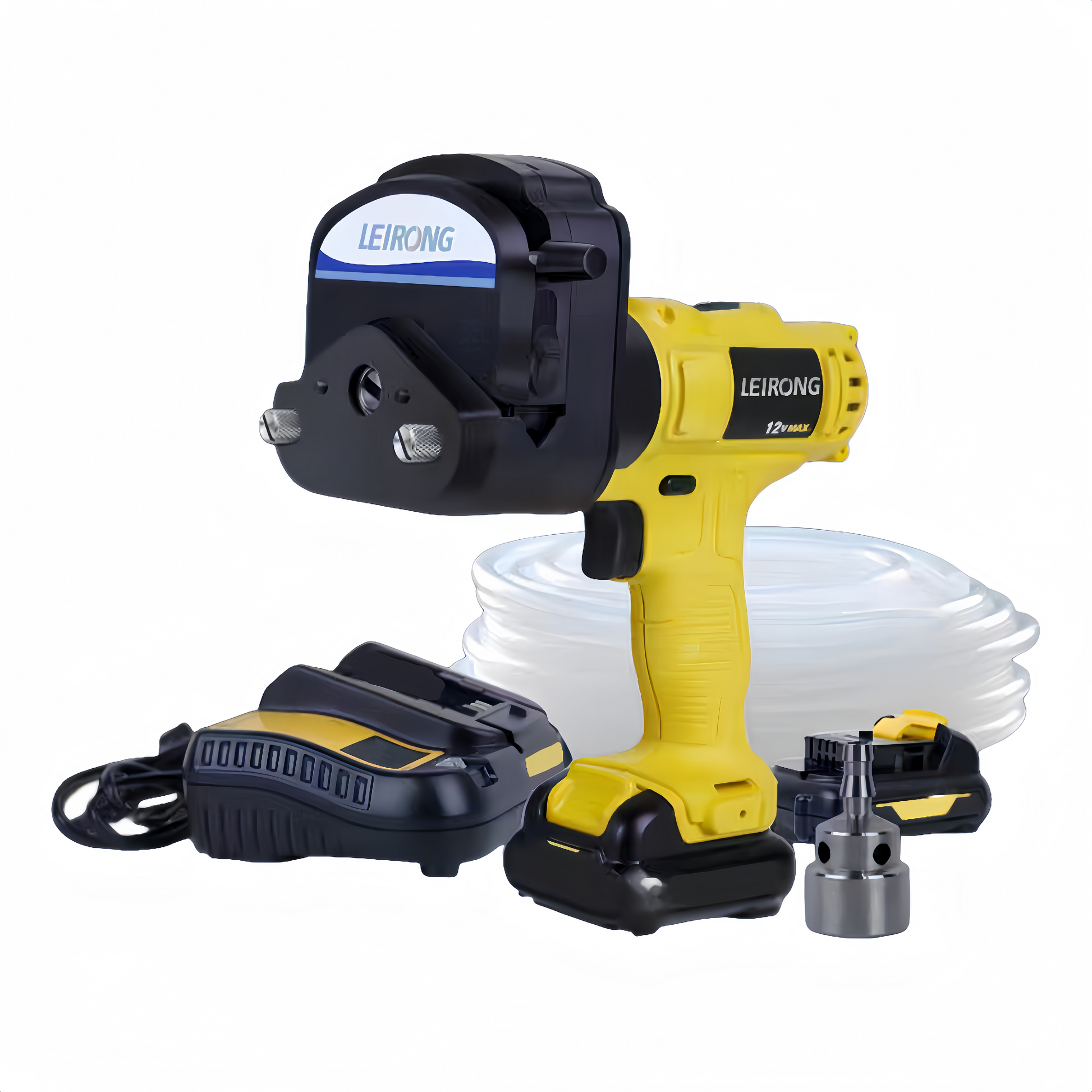 Handheld Sampling Pump Complete Set with Accessories - Cordless Portable Air Sampling Device and Charger
