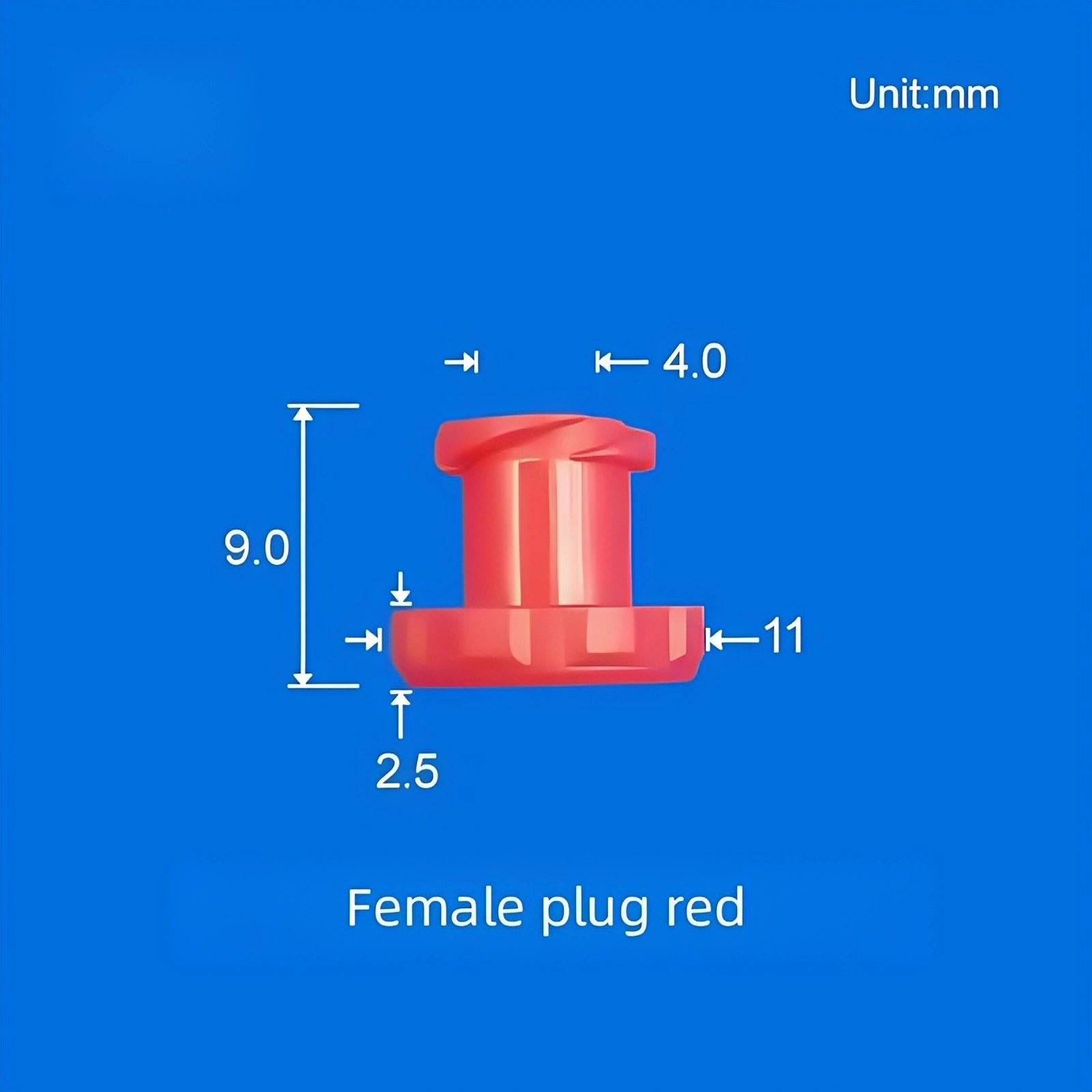 Female plug red, luer lock dust-proof red medical tubing end stopper cap
