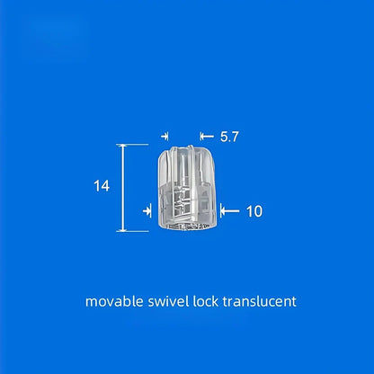 Snap-on Luer Lock Ring Translucent – Movable Swivel Luer Lock Connector, Food Grade PP, 120°C Heat Resistant, Leak Proof
