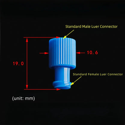100/pk Luer Stopper Female *Male Luer Plug Luer-lock, Sterile Syringe Luer Lock  Stopper for Feeding Tubes Lab Supplies