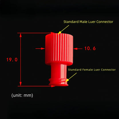 100/pk Luer Stopper Female *Male Luer Plug Luer-lock, Sterile Syringe Luer Lock  Stopper for Feeding Tubes Lab Supplies