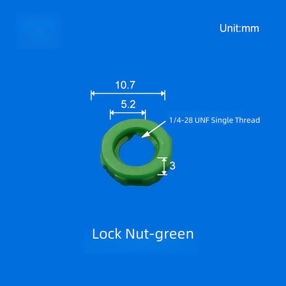 10 /pk Luer Bulkhead Panel Connector PP Food grade Plastic Panel Mounting Tube Connector