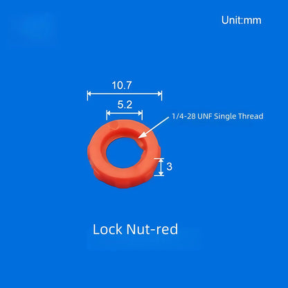 10 /pk Luer Bulkhead Panel Connector PP Food grade Plastic Panel Mounting Tube Connector