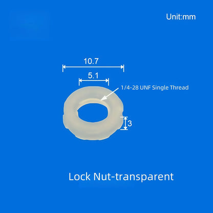 10 /pk Luer Bulkhead Panel Connector PP Food grade Plastic Panel Mounting Tube Connector