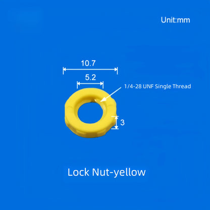 10 /pk Luer Bulkhead Panel Connector PP Food grade Plastic Panel Mounting Tube Connector