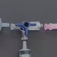 3-Way Luer Stopcock Valve, Locking Male to Dual Female Luer, Medical Fluid Control, PC