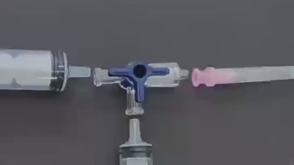 3-Way Luer Stopcock Valve, Locking Male to Dual Female Luer, Medical Fluid Control, PC