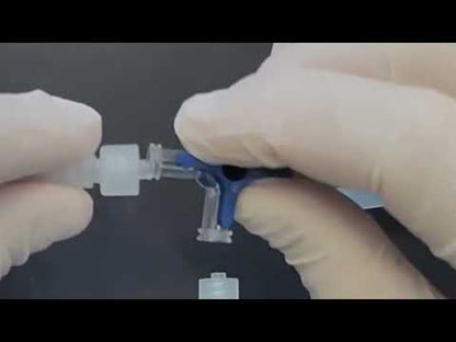 3-Way Luer Stopcock Valve, Locking Male to Dual Female Luer, Medical Fluid Control, PC